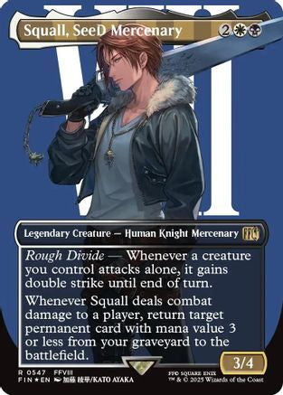 Squall, SeeD Mercenary (FIN-547) (Borderless) (Surge Foil)