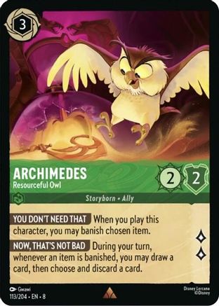 Archimedes - Resourceful Owl (8-113) (Cold Foil)