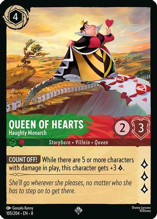 Queen of Hearts - Haughty Monarch (8-105) (Cold Foil)