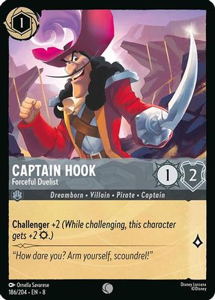 Captain Hook - Forceful Duelist (8-186) (Cold Foil)