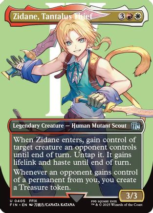 Zidane, Tantalus Thief (FIN-405) (Borderless) (Foil)