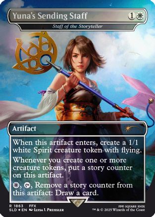 Yuna's Sending Staff - Staff of the Storyteller (Rainbow Foil) (SLD-1863)