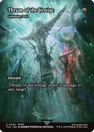 Thrum of the Vestige / Lightning Bolt (FCA-040) (Borderless) (Foil)