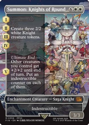 Summon: Knights of Round (FIN-359) (Borderless) (Foil)