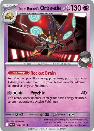 Team Rocket's Orbeetle (DRI-089) (Reverse Holofoil)