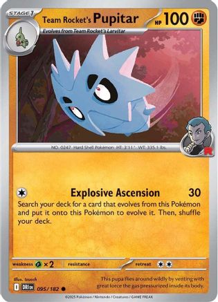 Team Rocket's Pupitar (DRI-095) (Reverse Holofoil)