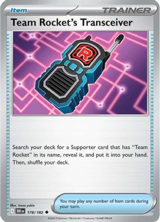 Team Rocket's Transceiver (DRI-178) (Reverse Holofoil)