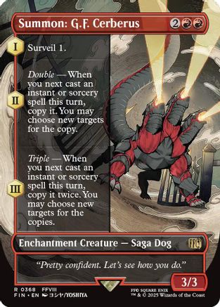 Summon: G.F. Cerberus (FIN-368) (Borderless) (Foil)