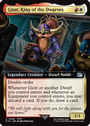 Giott, King of the Dwarves (FIN-488) (Extended Art) (Foil)