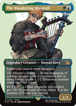 The Wandering Minstrel (FIN-403) (Borderless) (Foil)