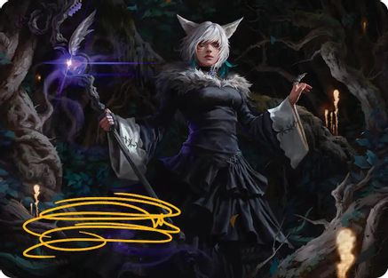 Y'shtola, Night's Blessed Art Card (21) (Gold-Stamped Signature) (AAFIN-021)