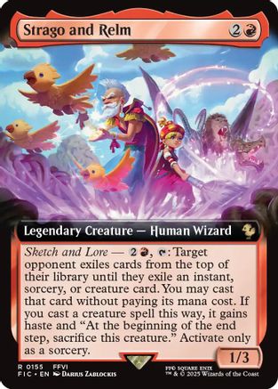 Strago and Relm (Extended Art) (FIC-155) (Foil)