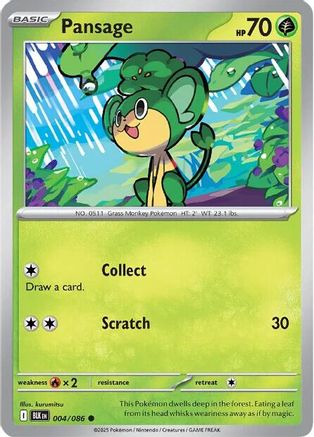 Pansage (BLK-004) (Reverse Holofoil)