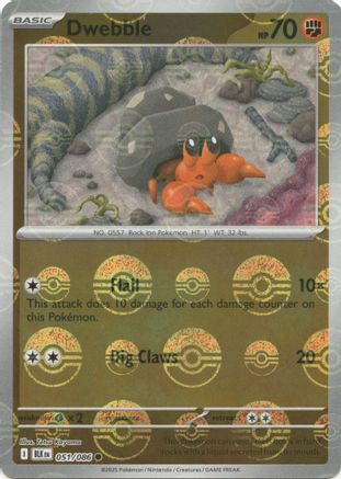 Dwebble (Poke Ball Pattern) (BLK-051) (Holofoil)