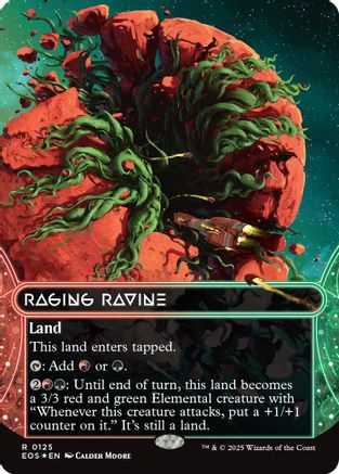 Raging Ravine (0125) (Borderless) (Galaxy Foil) (EOS-125)