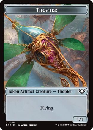 Thopter // Beast (0006) Double-Sided Token (EOC-16 // 6) (Foil)