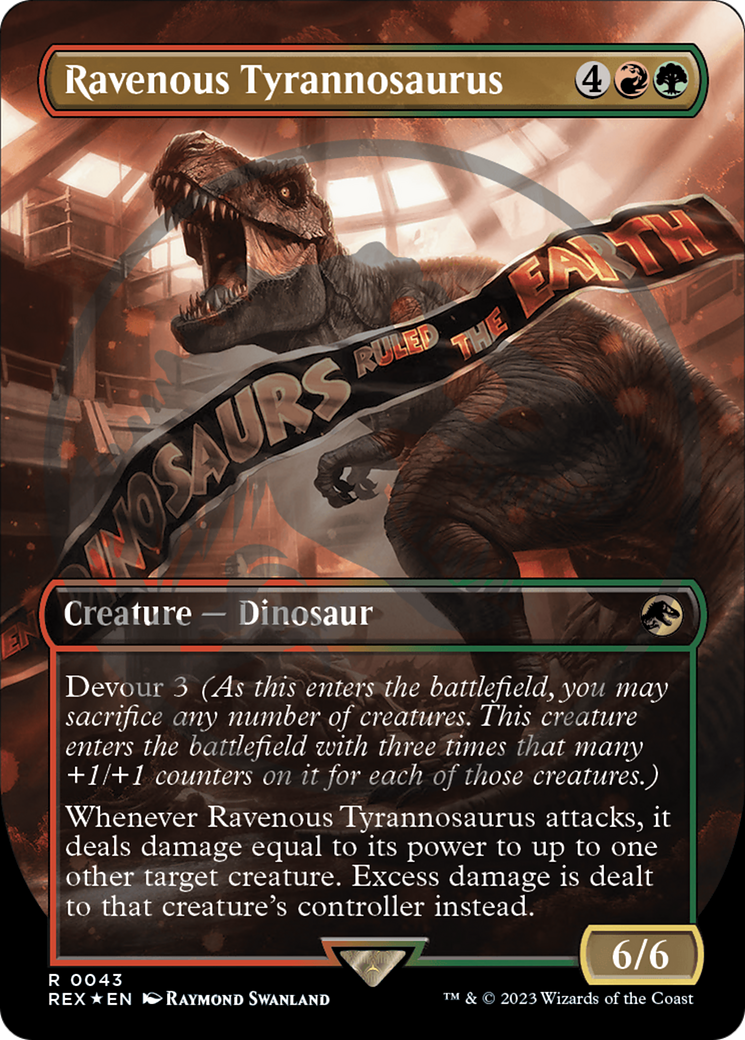 Ravenous Tyrannosaurus (REX-043) (Borderless) (Foil)