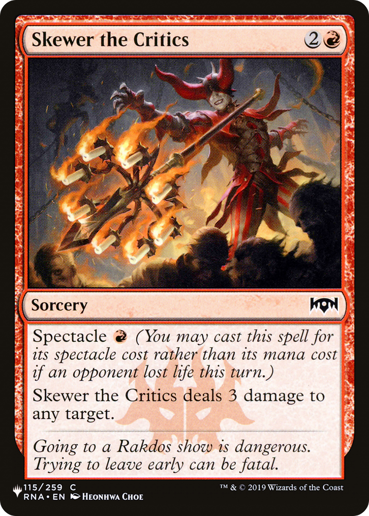 Skewer the Critics (LIST-RNA-115)