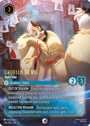 Cruella De Vil - Style Icon (Enchanted) (9-236) (Holofoil)