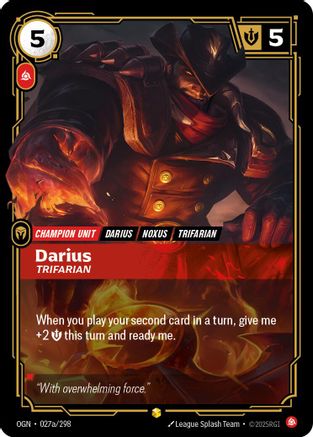 Darius - Trifarian (Alternate Art) (OGN-027a) (Foil)