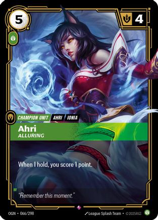 Ahri - Alluring (OGN-066) (Foil)