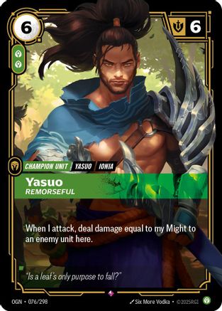 Yasuo - Remorseful (OGN-076) (Foil)