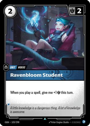 Ravenbloom Student (OGN-103) (Foil)