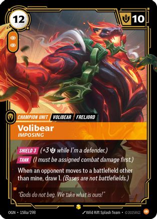 Volibear - Imposing (Alternate Art) (OGN-158a) (Foil)