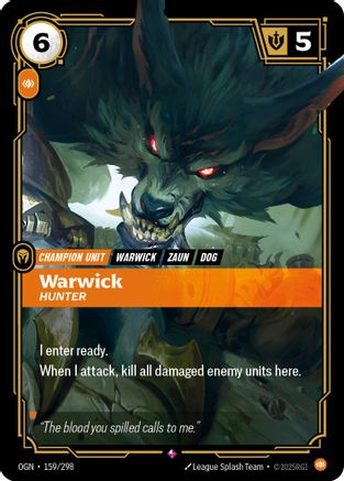 Warwick - Hunter (OGN-159) (Foil)