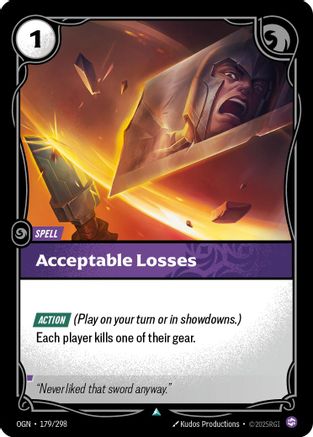 Acceptable Losses (OGN-179) (Foil)