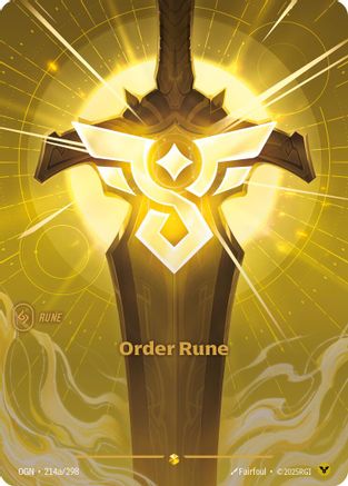 Order Rune (Alternate Art) (OGN-214a) (Foil)