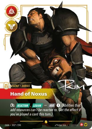 Darius - Hand of Noxus (Signature) (OGN-302*) (Foil)