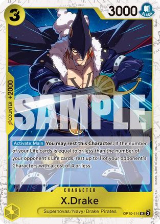 X.Drake (Pirate Foil) (OP10-114) (Foil)