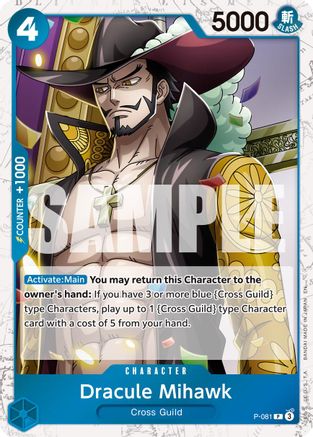 Dracule Mihawk - P-081 (Pirate Foil) (P-081) (Foil)