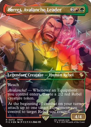 Barret, Avalanche Leader (Borderless) (Chocobo Track Foil) (FIC-472)