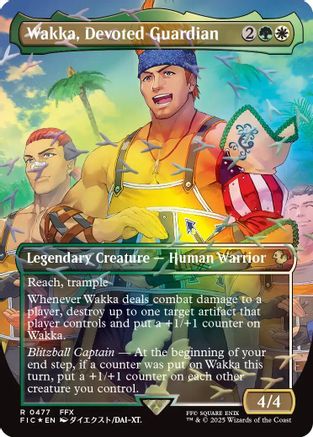 Wakka, Devoted Guardian (Borderless) (Chocobo Track Foil) (FIC-477)