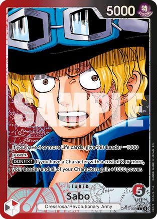 Sabo (004) (Alternate Art) (OP13-004) (Foil)