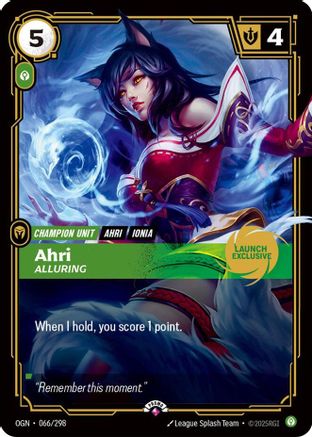 Ahri - Alluring (Launch Exclusive) (PR-066) (Foil)