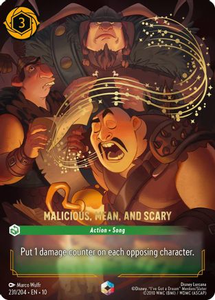 Malicious, Mean, and Scary (Enchanted) (10-231) (Holofoil)