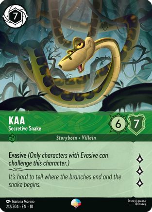 Kaa - Secretive Snake (Epic) (10-212) (Holofoil)