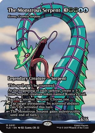 The Monstrous Serpent - Koma, Cosmos Serpent (Borderless) (TLE-051) (Foil)