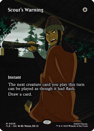 Scout's Warning (Borderless) (TLE-006) (Foil)