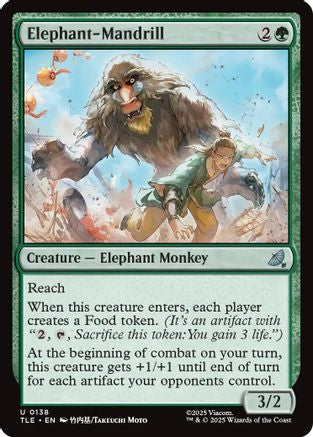 Elephant-Mandrill (TLE-138)
