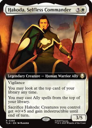 Hakoda, Selfless Commander (Extended Art) (TLA-366) (Foil)