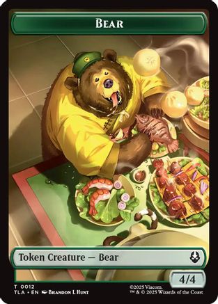 Bear // Food (0020) Double-Sided Token (TLA-12 // 20) (Foil)