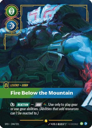 Ornn - Fire Below the Mountain (Overnumbered) (SFD-244) (Foil)