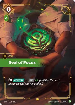 Seal of Focus (Overnumbered) (SFD-226) (Foil)