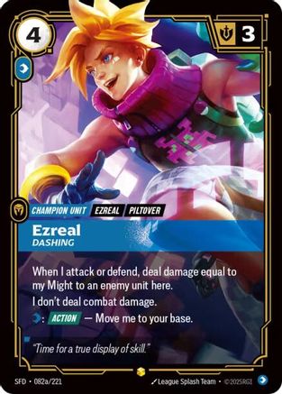 Ezreal - Dashing (Alternate Art) (SFD-082a) (Foil)