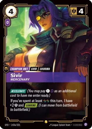 Sivir - Mercenary (Alternate Art) (SFD-143a) (Foil)