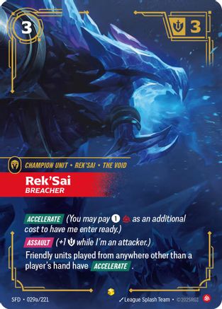 Rek'Sai - Breacher (Alternate Art) (SFD-029a) (Foil)